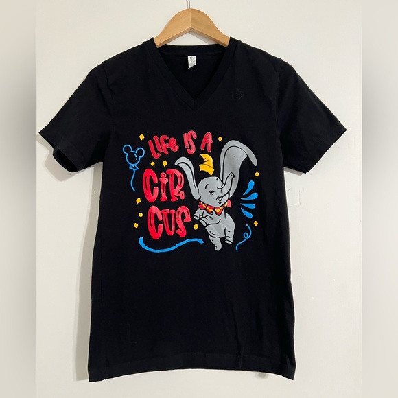 Bella Canvas Tops - Disney Dumbo Vneck Tee, Women’s Size Small